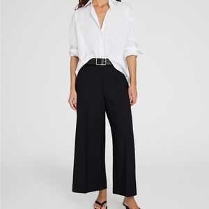 Club Monaco Black Wide-Leg Trousers